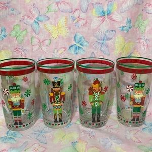 Set of 4 Christmas nutcracker glasses. Only used once. Excellent condition